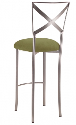 Simply X Barstool with Sage Suede Cushion (1)