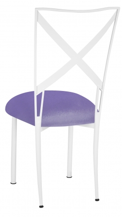 Simply X White with Lavender Velvet Cushion (1)