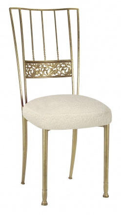 Gold Bella Fleur with Ivory Boucle Cushion (2)