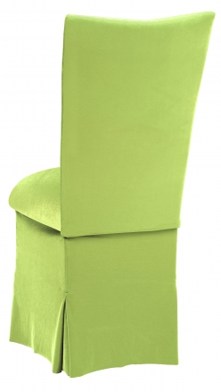 Lime Green Velvet Chair Cover, Cushion and Skirt (1)
