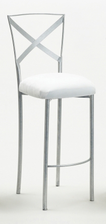 Simply X Barstool with White Suede Cushion (2)