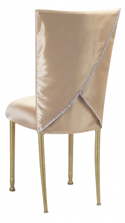 Champagne Deore Chair Cover with Buttercream Cushion on Gold Legs (1)