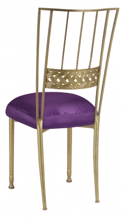 Gold Bella Braid with Purple Taffeta Boxed Cushion (1)