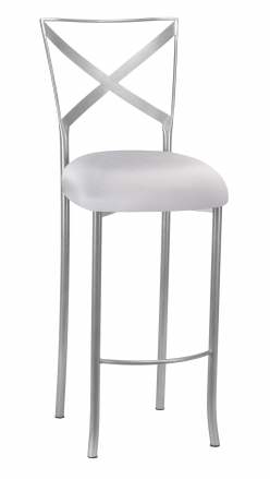 Simply X Barstool with Silver Stretch Knit Cushion (2)