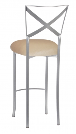 Simply X Barstool with Champagne Velvet Cushion (1)