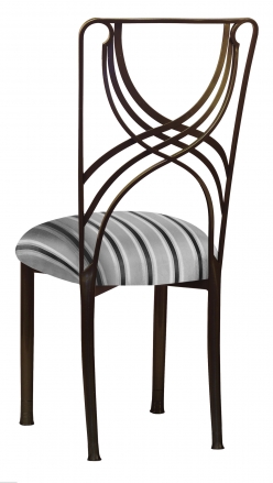 Bronze La Corde with Charcoal Stripe Cushion (1)