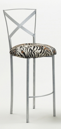 Simply X Barstool with Zebra Stretch Knit Cushion (2)
