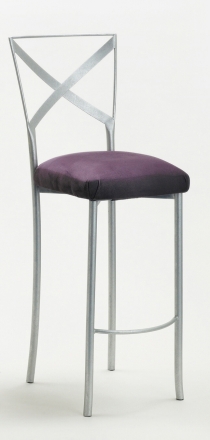 Simply X Barstool with Lilac Suede Cushion (2)
