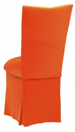 Orange Velvet Chair Cover, Cushion and Skirt (1)