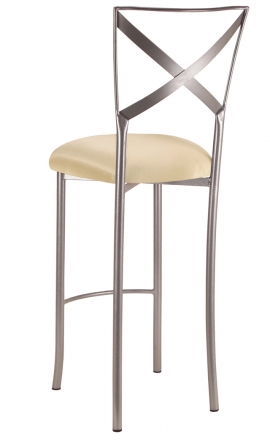 Simply X Barstool with Champagne Bengaline Cushion (1)