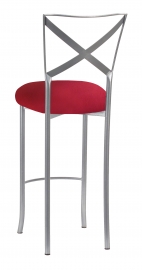 Simply X Barstool with Cranberry Stretch Knit Cushion