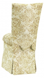 Ravena Chenille Empire Cut Chair Cover with Boxed Cushion and Skirt