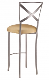 Simply X Barstool with Gold Stretch Knit Cushion