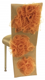 Gold Taffeta Jacket and Tulle Flowers with Boxed Cushion on Gold Legs