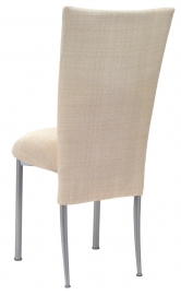 Parchment Linette Chair Cover and Cushion on Silver Legs
