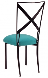 Blak. with Turquoise Suede Cushion