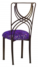 Bronze La Corde with Purple Paint Splatter Stretch Knit Cushion