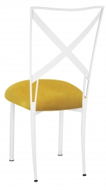 Simply X White with Canary Suede Cushion