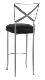 Simply X Barstool with Black Leatherette Boxed Cushion