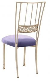 Ivory Bella Fleur with Lavender Velvet Cushion
