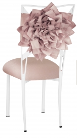 Simply X White Bloom with Blush Stretch Knit Cushion