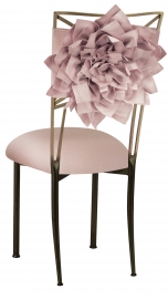 Two Tone Gold Fanfare Bloom with Blush Stretch Knit Cushion