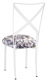Simply X White with White Paint Splatter Cushion