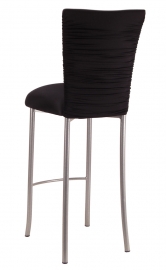 Chloe Stretch Knit Barstool Cover and Cushion on Silver Legs