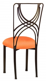 Bronze La Corde with Tangerine Stretch Knit Cushion
