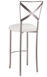 Simply X Barstool with White Stretch Knit Cushion