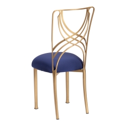 Gold La Corde with Navy Stretch Knit Cushion