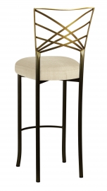 Two Tone Fanfare Barstool with Parchment Linette Boxed Cushion