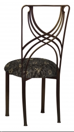 Bronze La Corde with Black Lace with Gold and Silver Accents over Black Knit Cushion