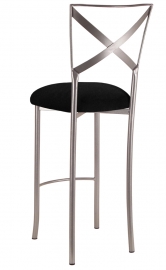 Simply X Barstool with Black Suede Cushion