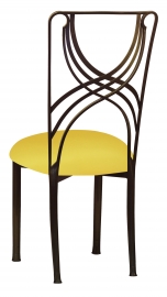 Bronze La Corde with Bright Yellow Stretch Knit Cushion
