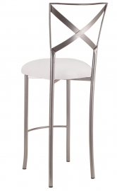 Simply X Barstool with White Suede Cushion