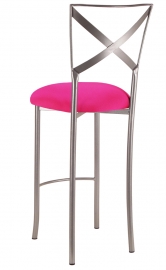 Simply X Barstool with Hot Pink Stretch Knit Cushion