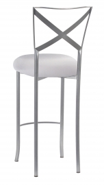 Simply X Barstool with Silver Stretch Knit Cushion