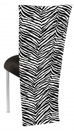 Black and White Zebra Jacket with Black Velvet Cushion on Silver Legs