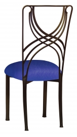 Bronze La Corde with Royal Blue Stretch Knit Cushion