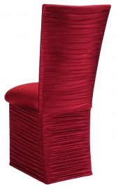 Chloe Cranberry Stretch Knit Chair Cover and Cushion and Skirt