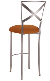 Simply X Barstool with Copper Suede Cushion
