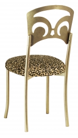 Gold Fleur de Lis with Leopard Boxed Cushion