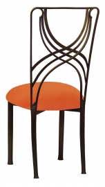 Bronze La Corde with Orange Velvet Cushion