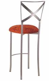 Simply X Barstool with Paprika Crushed Velvet Cushion