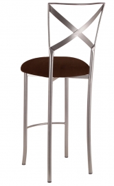 Simply X Barstool with Chocolate Suede Cushion