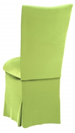 Lime Green Velvet Chair Cover, Cushion and Skirt