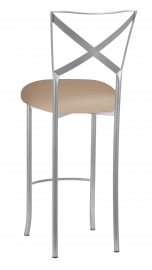 Simply X Barstool with Cappuccino Stretch Knit Cushion