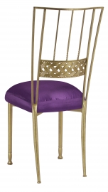 Gold Bella Braid with Purple Taffeta Boxed Cushion
