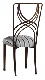 Bronze La Corde with Charcoal Stripe Cushion